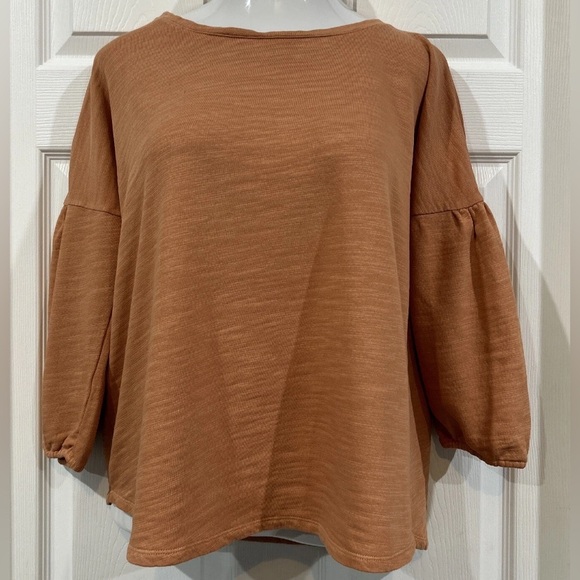J Jill Purejill Oversized Boxy Cozy Camel Fall Sweater Blouse Top Plus Size 2X - Picture 1 of 7